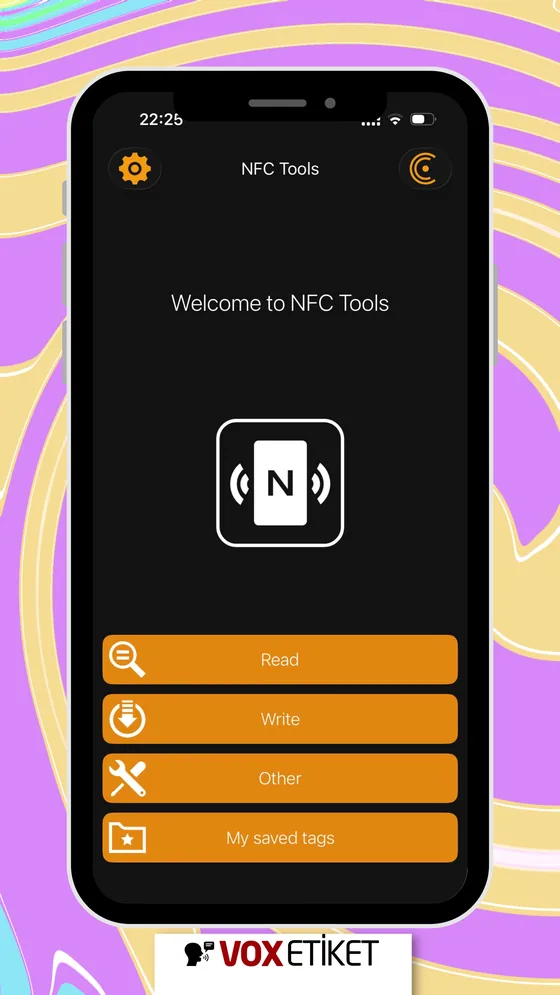 NFC Tools ana ekranı ve kart okuma adımı